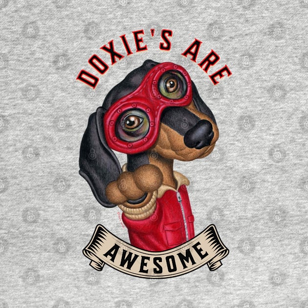 Dachshund's art Awesome by Danny Gordon Art